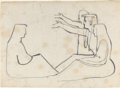 Fire siddende figurer af John Flaxman