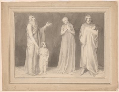 Hannah præsenterer Samuel for Eli af John Flaxman
