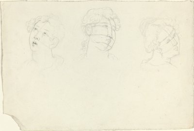 Hoved for Maria Magdalena og To Hellige (?) af John Flaxman