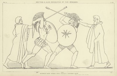 Hector og Ajax adskilt af Heralds af John Flaxman