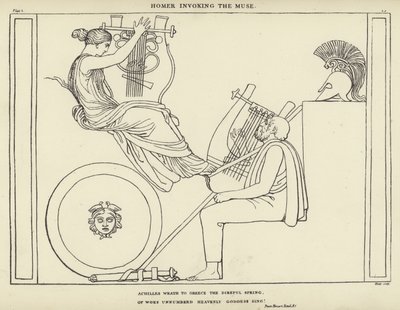 Homer påkalder musen af John Flaxman