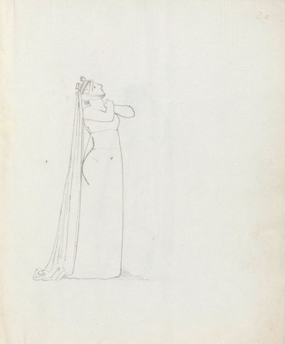 Mrs Siddons som Constance, 1783 (pen, blæk og vask på papir) af John Flaxman