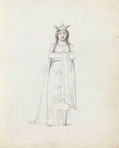 Mrs Siddons som Constance, 1783 (pen, blæk og vask på papir) af John Flaxman