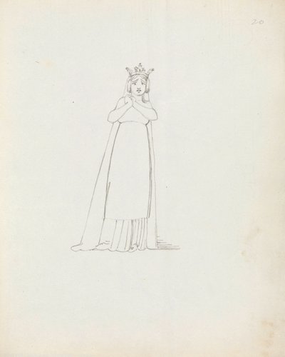 Mrs Siddons som Constance, 1783 (pen, blæk og vask på papir) af John Flaxman