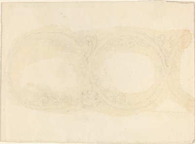 Ornamental kantdesign med bevingede kvindefigurer af John Flaxman