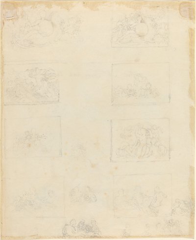 Studieark [recto and verso] af John Flaxman