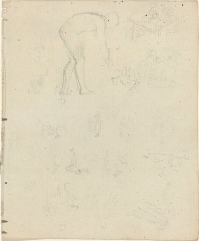 Studieark [recto and verso] af John Flaxman