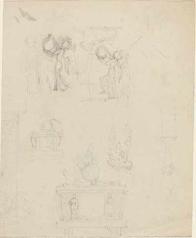 Studieark [recto and verso] af John Flaxman