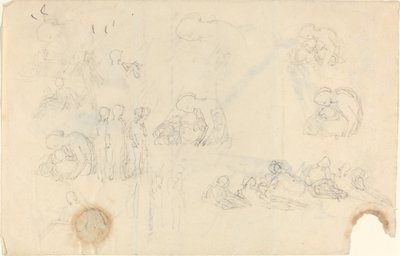 Studieark [recto and verso] af John Flaxman