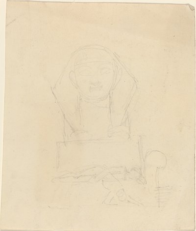 Sphinx med liggende figurer i forgrunden af John Flaxman