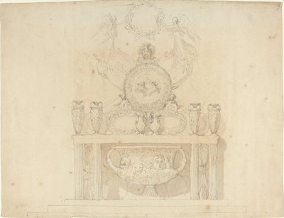 Undersøgelse til dekorationer af Buckingham Palace af John Flaxman