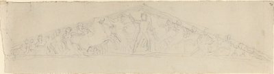 Undersøgelse til genopbygning af Parthenons vestlige pediment af John Flaxman