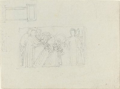 Studie til et monument for en præst [recto and verso] af John Flaxman
