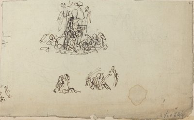 Studie af Neptun og havdyr (?) af John Flaxman