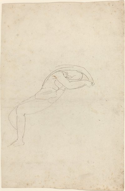 Undersøgelse af en halvt liggende figur af John Flaxman