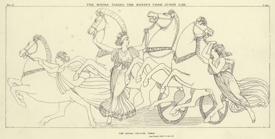 Timerne tager hestene fra Junos bil af John Flaxman