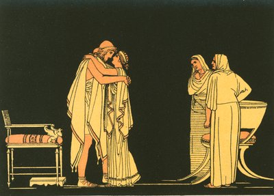 Mødet mellem Ulysses og Penelope af John Flaxman