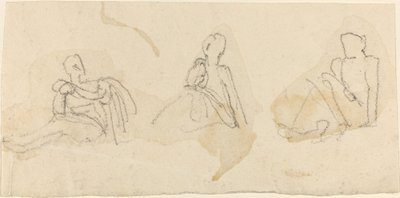 Tre siddende figurer af John Flaxman