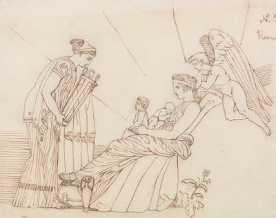 Til Phoebus ved hans fødsel, Fra Aeschylus, Furies af John Flaxman
