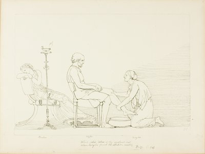 Odysseus, Penelope og Euryklæa af John Flaxman