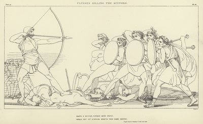Ulysses dræber bejlerne af John Flaxman