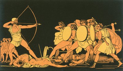 Ulysses dræber bejlerne af John Flaxman