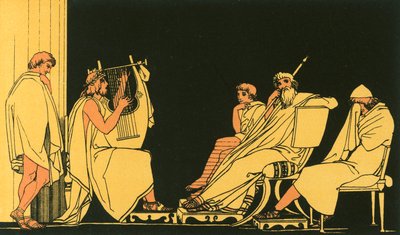 Ulysses græder over sangen af Demodocus af John Flaxman