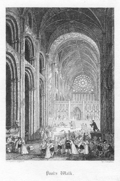 Scene fra Old St Pauls af William Harrison Ainsworth, 1855 af John Franklin