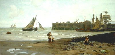 Lavvande, Whitstable Havn af John Fraser