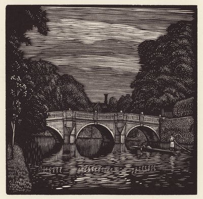 Cambridge: Clare Bridge (træsnit) af John Frederick Greenwood