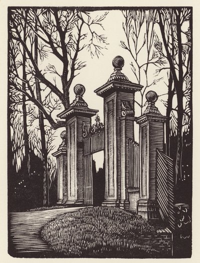 Cambridge: Clare Gates (træsnit) af John Frederick Greenwood