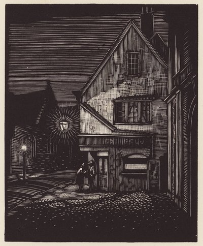 Cambridge: Peas Hill (træsnit) af John Frederick Greenwood