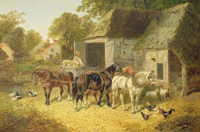 Heste i seletøj af John Frederick Herring Junior