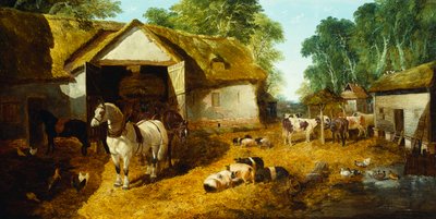 Meopham Farmyard, 1857 af John Frederick Herring Junior