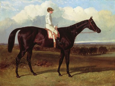 Jonathan Wild en Dark Bay Race Horse, i Goodwood, T.Ryder up, 1846 af John Frederick Herring Senior