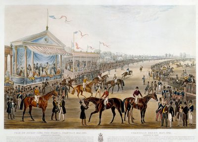 Prix du jockey club a Chantilly i 1841 Tryk af John Frederick Herring (1795-1865) af John Frederick Herring Senior