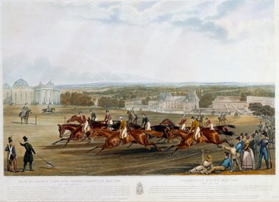 Prix du jockey club a Chantilly i 1841 Tryk af John Frederick Herring (1795-1865) (ec.engl.) 1841 Collection privee af John Frederick Herring Senior