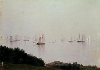 En Newport Afternoon (olie om bord) af John Frederick Kensett