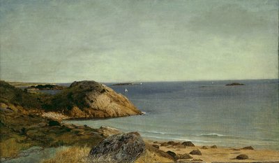 Rocky Coast, ca. 1860 (olie på lærred) af John Frederick Kensett