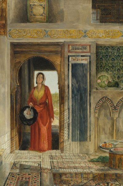 Indgangen til haremmet, 1871 (se også 131708) af John Frederick Lewis