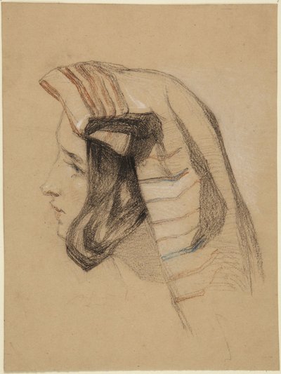 Hoved af italiensk pige af John Frederick Lewis
