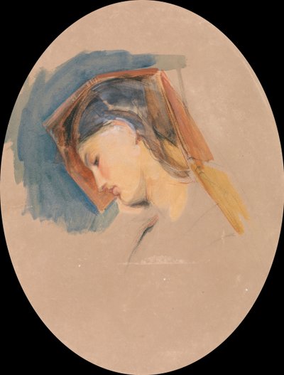 Hovedet af en ung kvinde af John Frederick Lewis