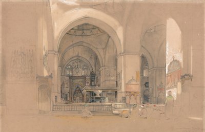 Interiør af den store moské, (Ulucami) Bursa, Tyrkiet af John Frederick Lewis