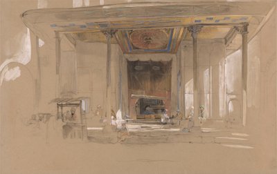 Hovedindgangen til Den Store Moske, (Ulu cami) Bursa, Tyrkiet, af John Frederick Lewis