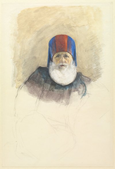 Studie for Mehmet Ali Pasha af John Frederick Lewis