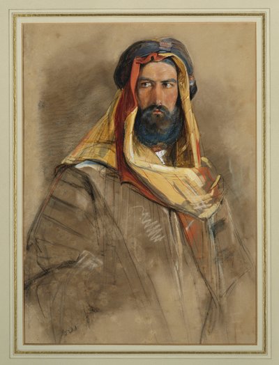 Studie af en arabisk sheik af John Frederick Lewis