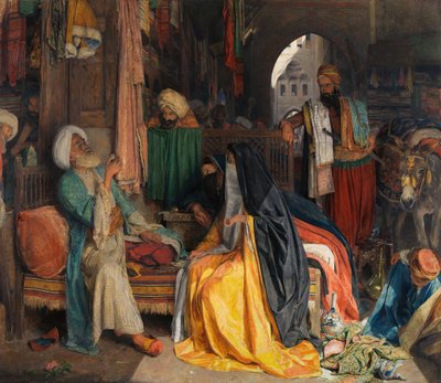 Den tvivlsomme mønt, 1869. af John Frederick Lewis