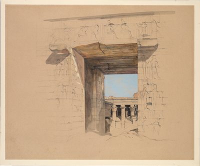 Templet i Edfu: Pylonens dør af John Frederick Lewis