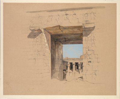 The Temple of Edfu: The Door of the Pylon, 1850. af John Frederick Lewis