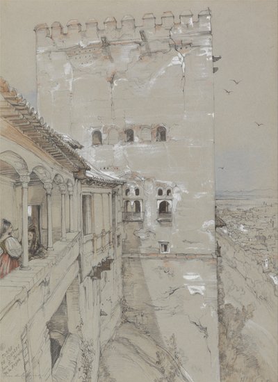 Torre de Comares, Alhambra, 1835 af John Frederick Lewis